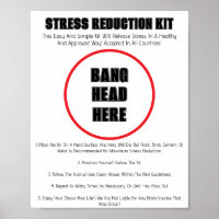Poster drôle "Bang Head Here"