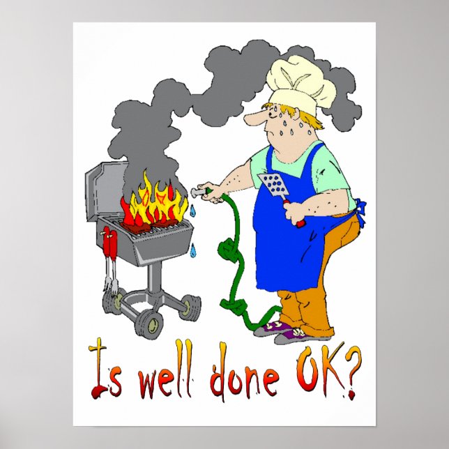 Poster Drôle Barbecue Design - Est Bien Fait D'Accord? (Devant)