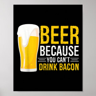 Poster Drôle Bbq Grilling Bière - Bière Parce Que Vous Ne