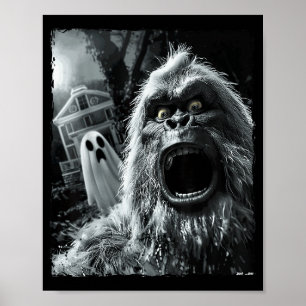 Poster Drôle Bigfoot Sasquatch Halloween 