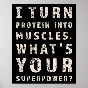 Poster Drôle Bodybuilding Fitness Exercice Traini