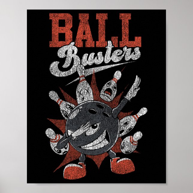 Poster Drôle Bowling Ll Busters (Devant)