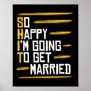 Poster Drôle cadeau de mariage Hilarious Mariage de marié