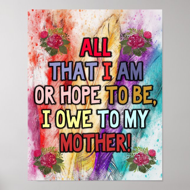 Poster Drôle cadeau pour maman | Citations Drôle À Maman  (Devant)