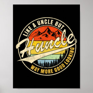 Poster Drôle Cadeaux Oncle De Nièce Et Nephew Huncle Def