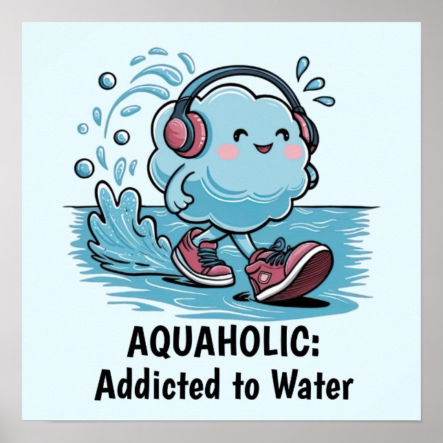 Poster Drôle Cartoon Cloud (Devant)