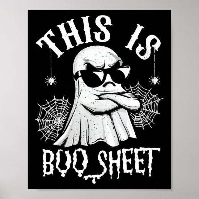 Poster Drôle Ceci Est Boo Sheet Ghost Lazy Halloween Men  (Devant)