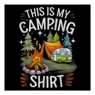 Poster Drôle C'est Mon Camping Pour Campeur