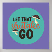 Drôle Champignons Pun laisser que Shiitake Go Retr