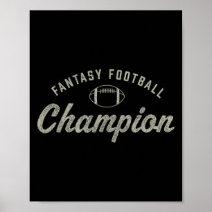 Poster Drôle Champion de Football Imaginaire Brouillon de