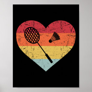 Poster Drôle Chute Dminton Pour Hommes Femmes Vintage Rét
