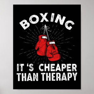 Poster Drôle Citation de boxe Gants Boxer
