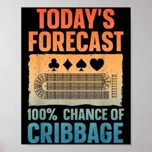 Poster Drôle Conception de Cribbage Pour Hommes Femmes Je