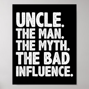 Poster Drôle Conception Oncle Pour Oncle Hommes Première 