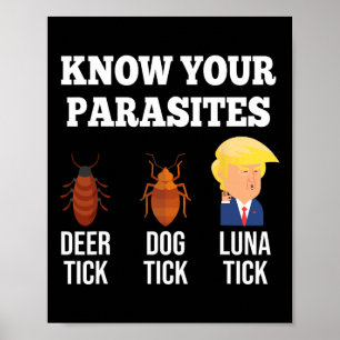 Poster Drôle Connaissez Vos Parasites Anti Trump Tick 202