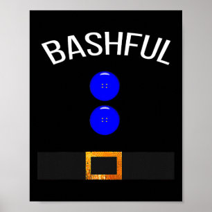 Poster Drôle Costume Bashful T cadeau nouveauté