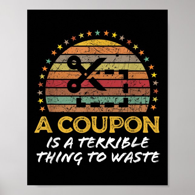 Poster Drôle Couponing, Coupon Clipper Citation Économiqu (Devant)