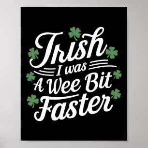 Poster Drôle Coureur Jour de la Saint Patrick Irlandais J