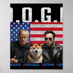Poster Drôle D.o.g.e Démocrates Doge Obtenir Officielleme