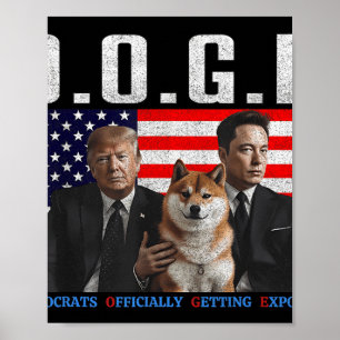 Poster Drôle D.o.g.e Démocrates Doge Officiellement Se Dé