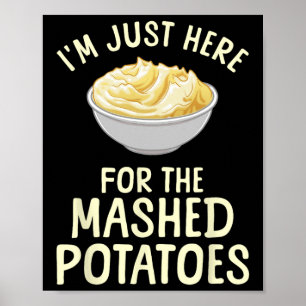 Poster Drôle d'art de purée de pommes de terre pour homme