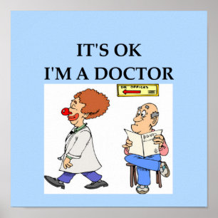 Poster drôle de blague de médecin