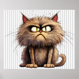 Poster drôle de chat