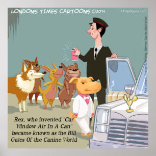 Poster drôle de chien très riche