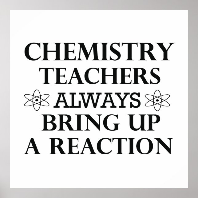 Poster drôle de chimie (Devant)