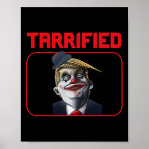 Poster Drôle de clown Trump Pun politique Tarrifié