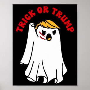 Poster Drôle de combat de fantôme de Donald Trump Trick O