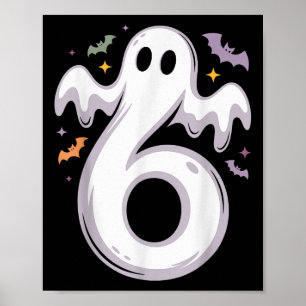 Poster Drôle de costume d'Halloween de mème de 6 fantômes