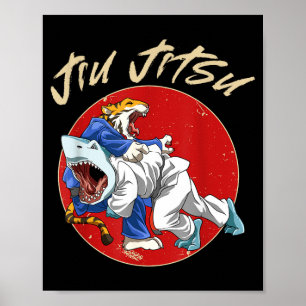 Poster Drôle de Jiu Jitsu Brésilien et Grappling