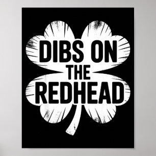 Poster Drôle de jour de la Saint-Patrick irlandais trèfle