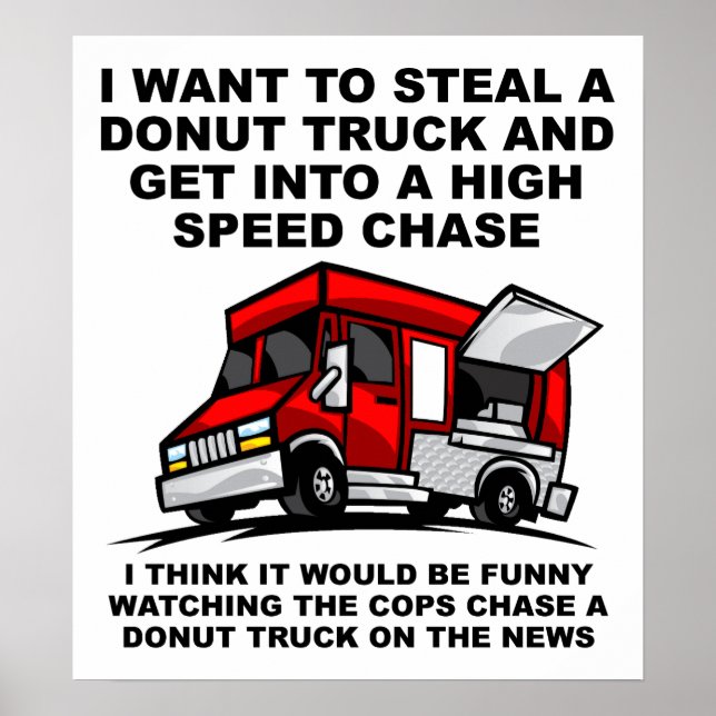 Poster drôle de la chasse de la police Donut (Devant)