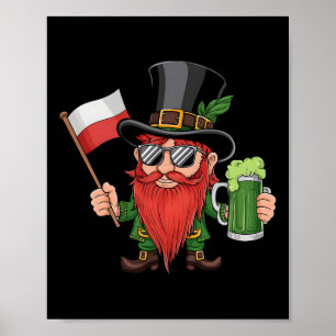Poster Drôle de la Saint-Patrick Polonaise Fête de la Pol