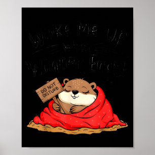 Poster Drôle de marmotte réveille-moi quand l'hiver se te
