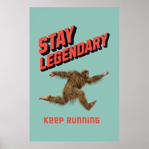 Poster Drôle de motivation de course de Bigfoot