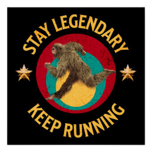 Poster Drôle de motivation de course de Bigfoot