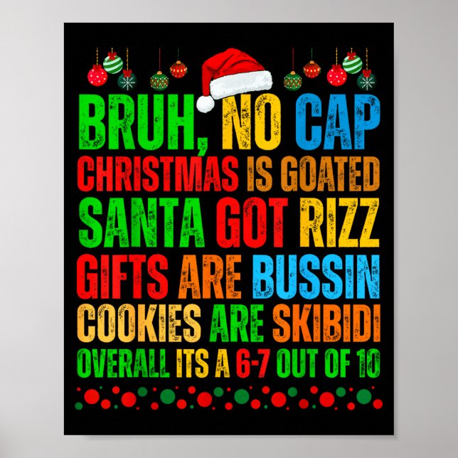 Poster Drôle de Noël Génération Alpha Gen A Argot Noël (Devant)