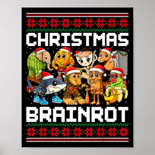 Poster Drôle de Noël Italien Brain Rot Italien Brainrot