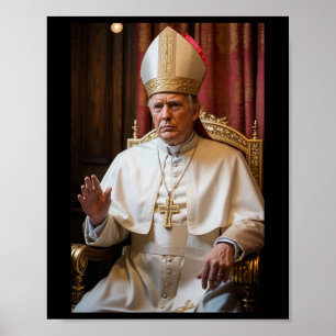 Poster Drôle de Pape Trump Le président Trump veut être l