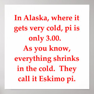 Poster drôle de plaisanterie mathématique