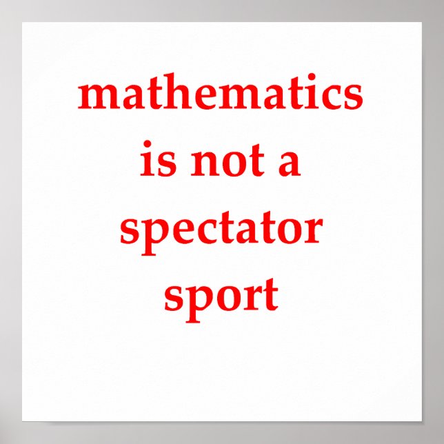 Poster drôle de plaisanterie mathématique (Devant)