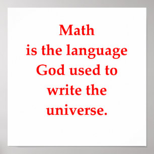 Poster drôle de plaisanterie mathématique