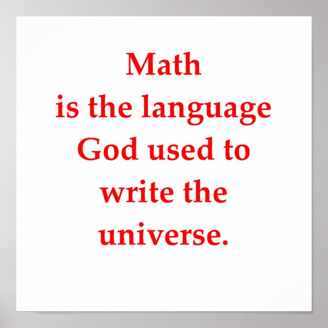 Poster drôle de plaisanterie mathématique (Devant)