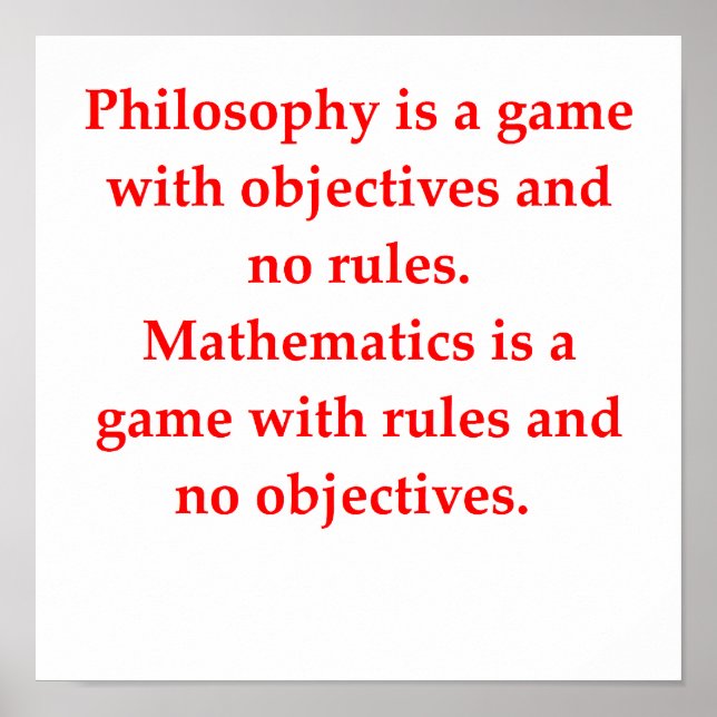 Poster drôle de plaisanterie mathématique (Devant)