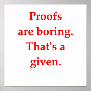 Poster drôle de plaisanterie mathématique