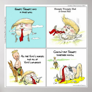 Poster drôle de Rick London "Trumpty Dumpty"