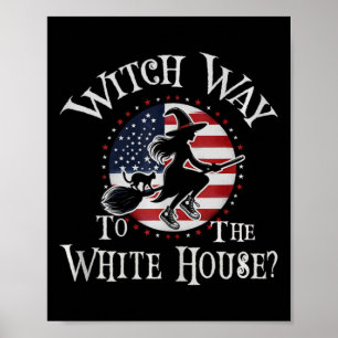 Poster Drôle de sorcière façon à la Maison Blanche Kamala